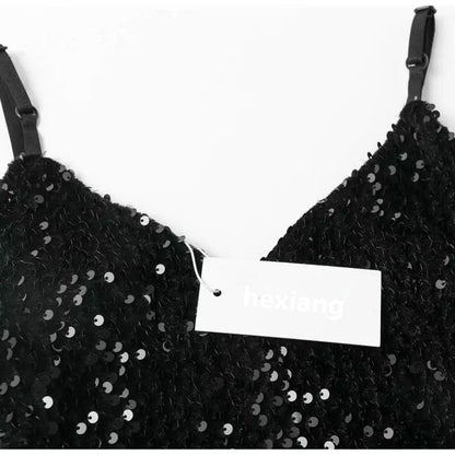 DressBetty - Sexy V-neck Sequined Long Dress