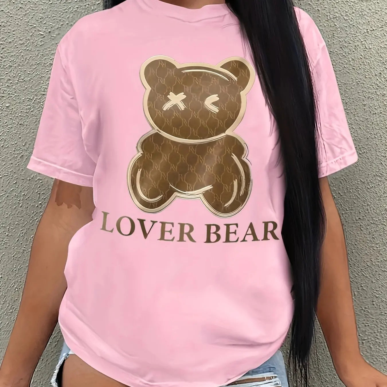 Printed Loose Black Design T-shirt