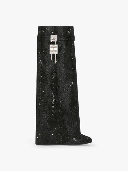 Shark Lock Boots In Strass