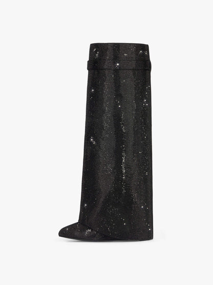 Shark Lock Boots In Strass