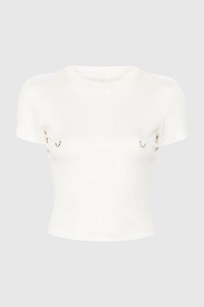 Siesen Piercing-embellished T-shirt - White