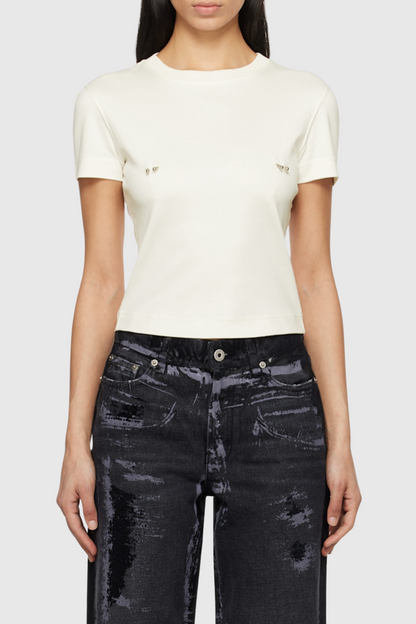 Siesen Piercing-embellished T-shirt - White