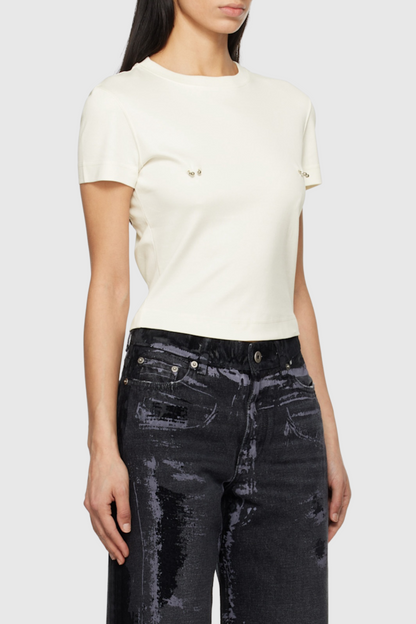Siesen Piercing-embellished T-shirt - White
