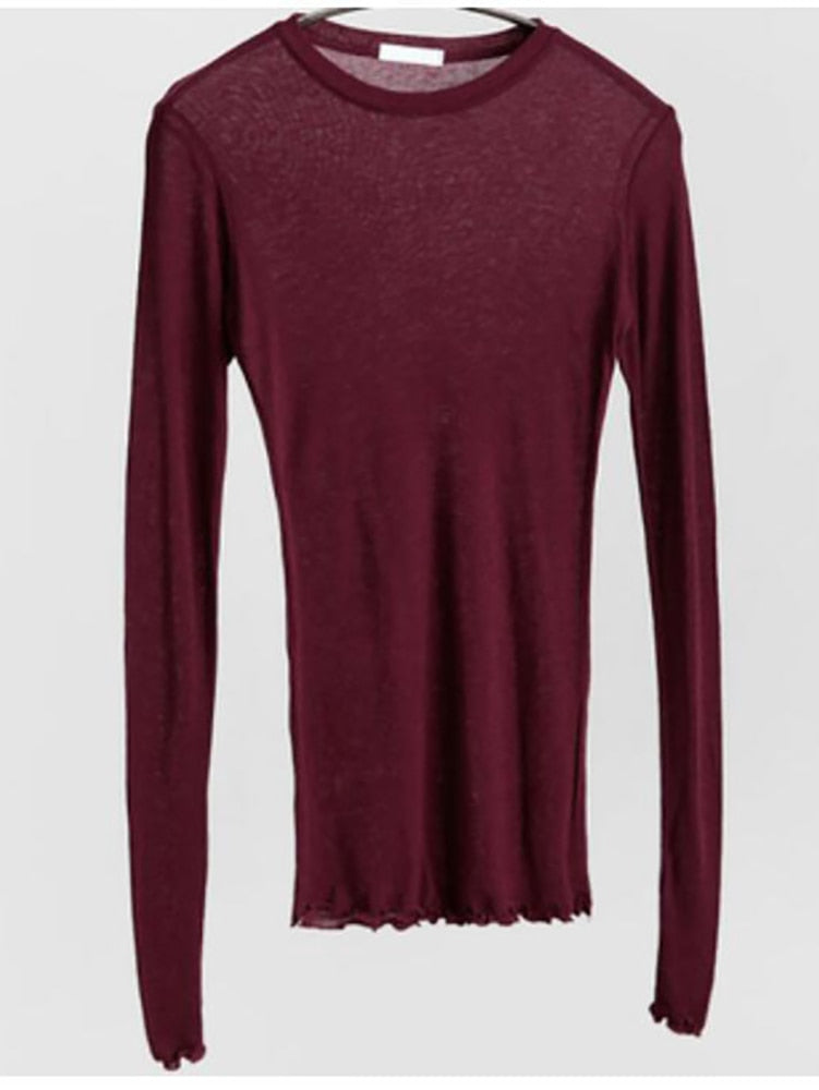 DressBetty - Slim High Quality Plain T Shirt