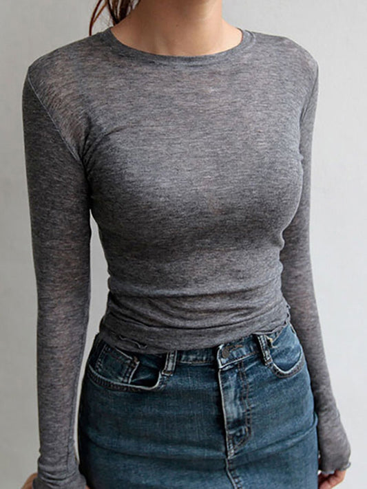 DressBetty - Slim High Quality Plain T Shirt