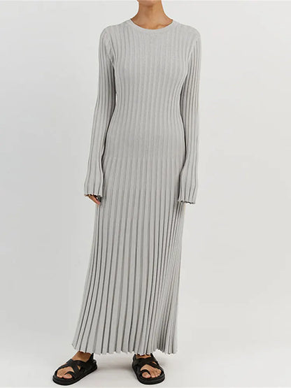 DressBetty - 2024 White Pleated Long Robes Summer Lady Office Maxi Dress