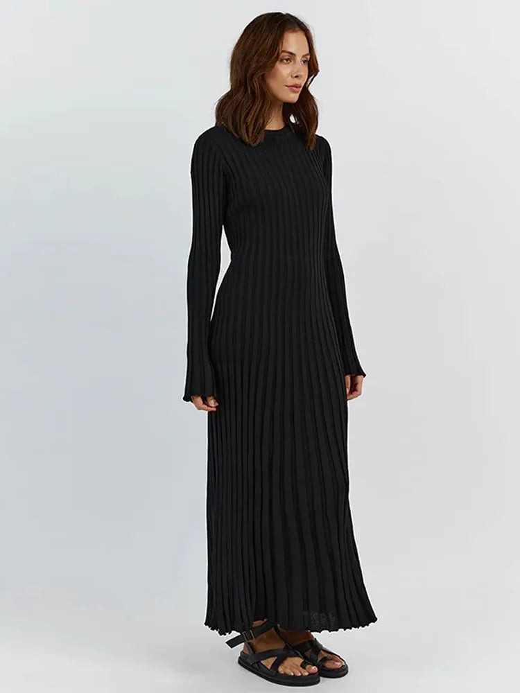 DressBetty - 2024 White Pleated Long Robes Summer Lady Office Maxi Dress