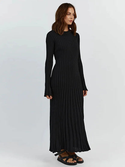 DressBetty - 2024 White Pleated Long Robes Summer Lady Office Maxi Dress