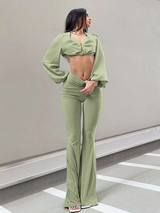 DressBetty - Vintage Elastic Flared Pants