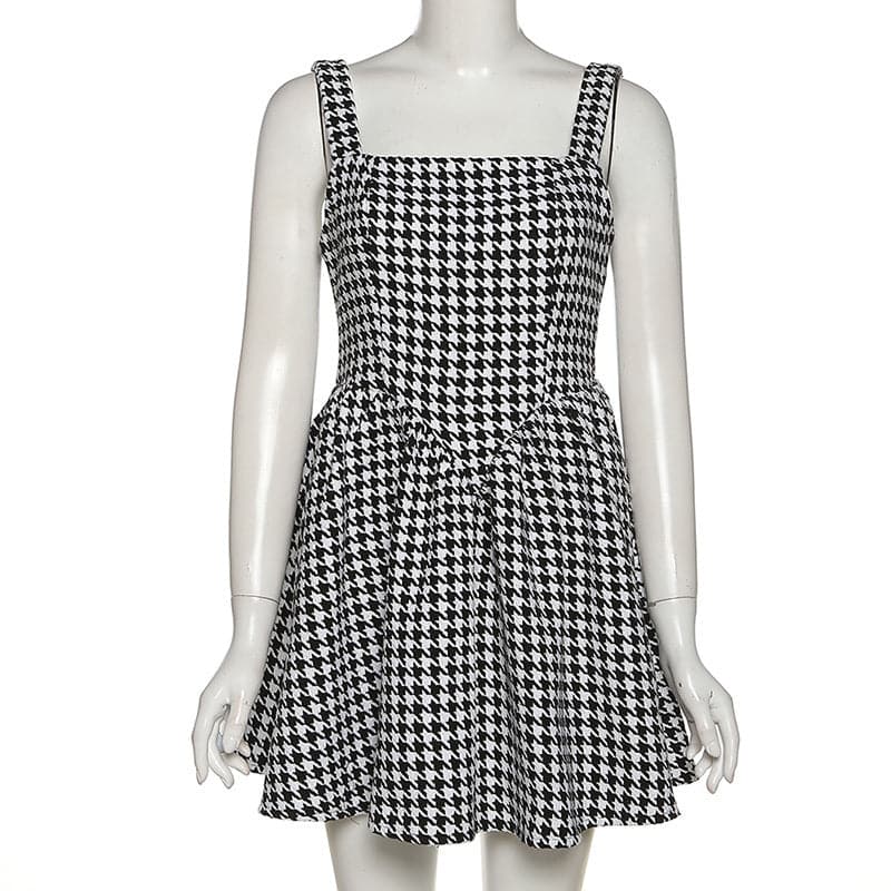 DressBetty - Spaghetti Straps A-line Bird Lattice Sexy Dress