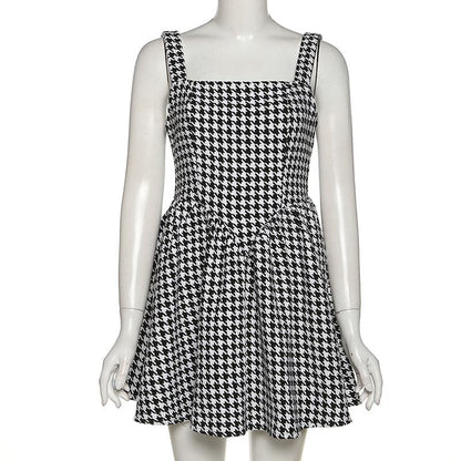 DressBetty - Spaghetti Straps A-line Bird Lattice Sexy Dress