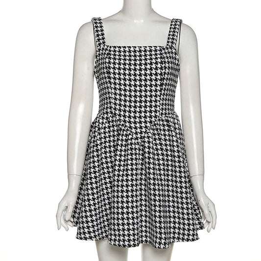 DressBetty - Spaghetti Straps A-line Bird Lattice Sexy Dress