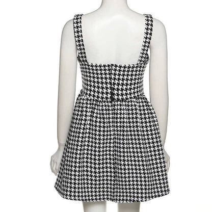 DressBetty - Spaghetti Straps A-line Bird Lattice Sexy Dress