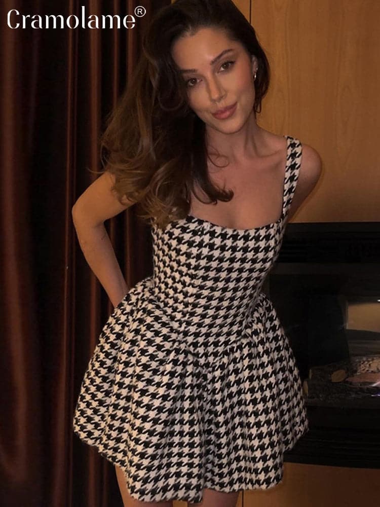 DressBetty - Spaghetti Straps A-line Bird Lattice Sexy Dress