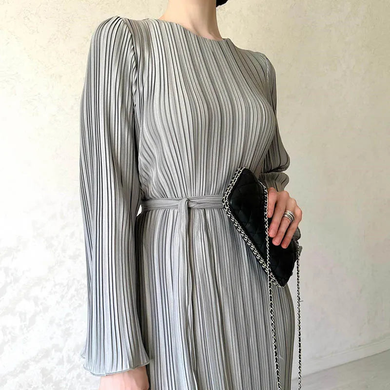DressBetty - 2024 Sexy Spring O-neck Party Maxi Flare Femme Bodycon Dress