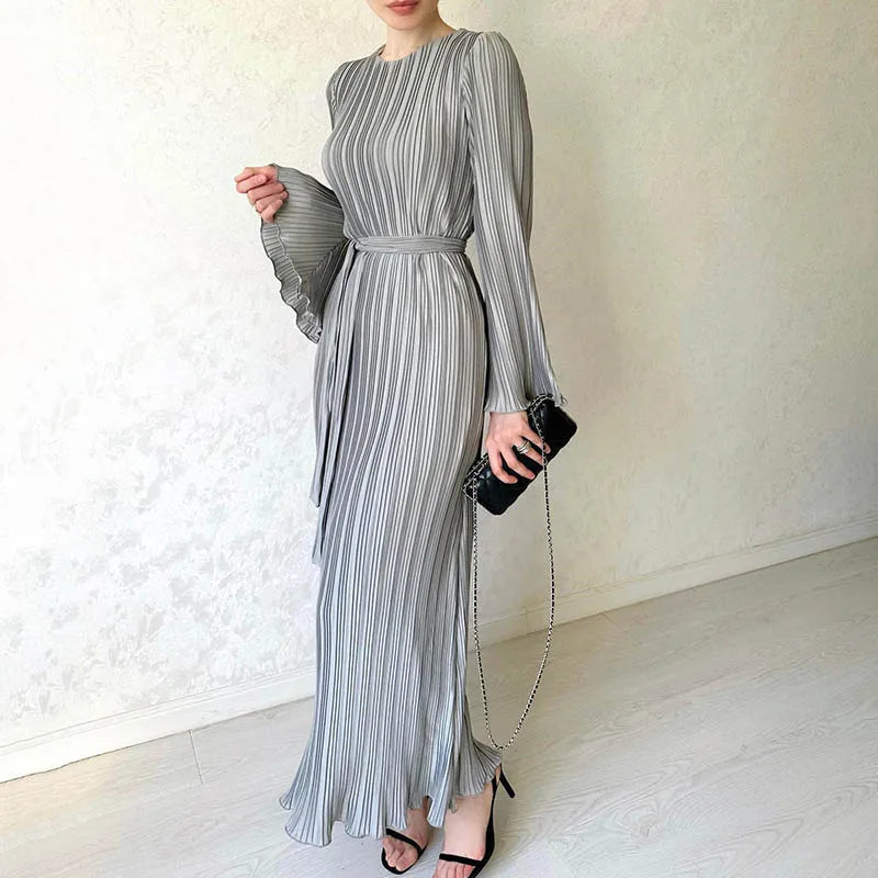 DressBetty - 2024 Sexy Spring O-neck Party Maxi Flare Femme Bodycon Dress