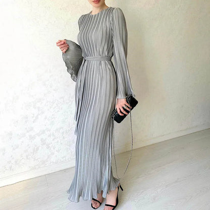 DressBetty - 2024 Sexy Spring O-neck Party Maxi Flare Femme Bodycon Dress