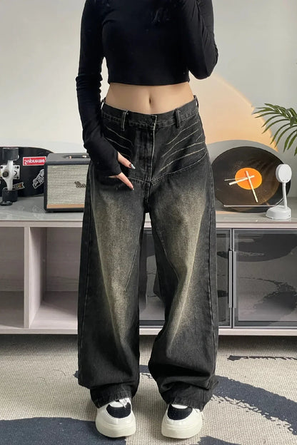 DressBetty - 2024 High Street Spicy Girls Straight Tube Wide Leg Long Pants