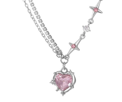 Starry Heart Clavicular Necklace