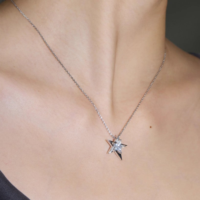 Stella Necklace Solid 925 Silver