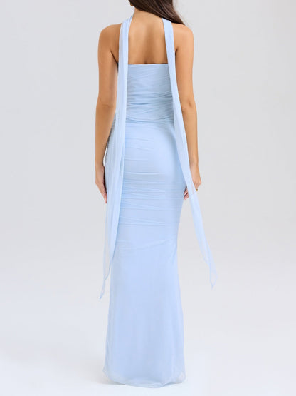 Strapless Corset & Fluted Hem Maxi Skirt Set