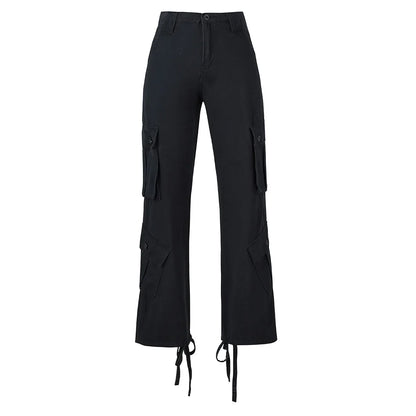 DressBetty - 2024 Y2K High Waist Wide Leg Streetwear Cargo Jeans