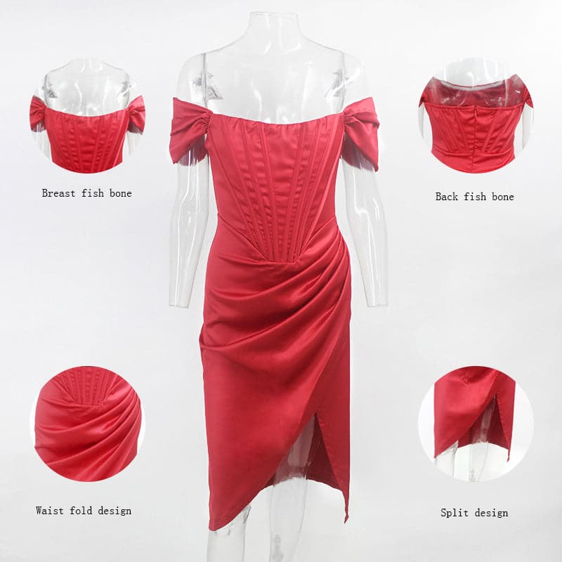 DressBetty - Stretch Satin Elegant Dress