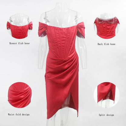 DressBetty - Stretch Satin Elegant Dress