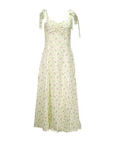 DressBetty - Summer Backless Slip Dress Women Casual Floral Midi Dress
