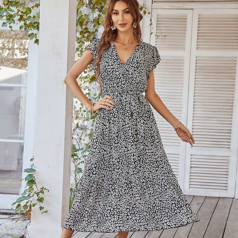 DressBetty - Summer Chiffon Floral Print Boho Dress