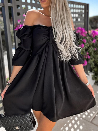 DressBetty - Summer Women Sexy Slash Neck Mini Dress