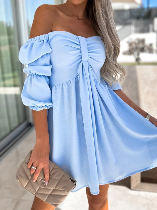 DressBetty - Summer Women Sexy Slash Neck Mini Dress