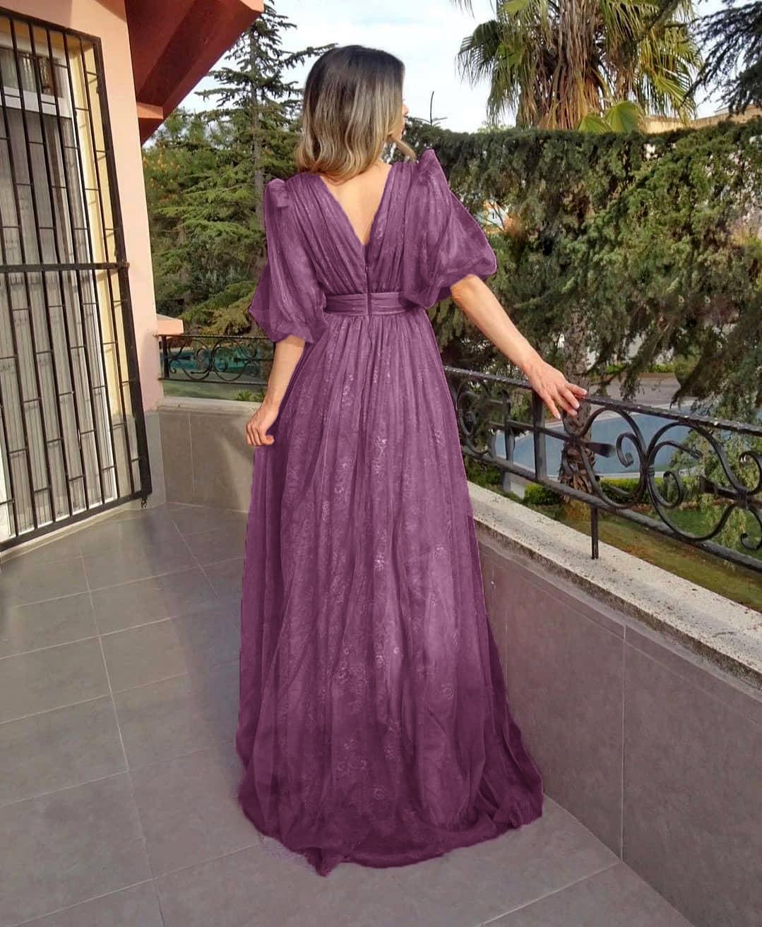 DressBetty - Summer Women Sexy V-Neck Full Sleeve Long Party Dress
