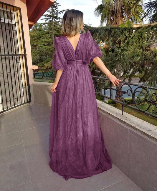 DressBetty - Summer Women Sexy V-Neck Full Sleeve Long Party Dress