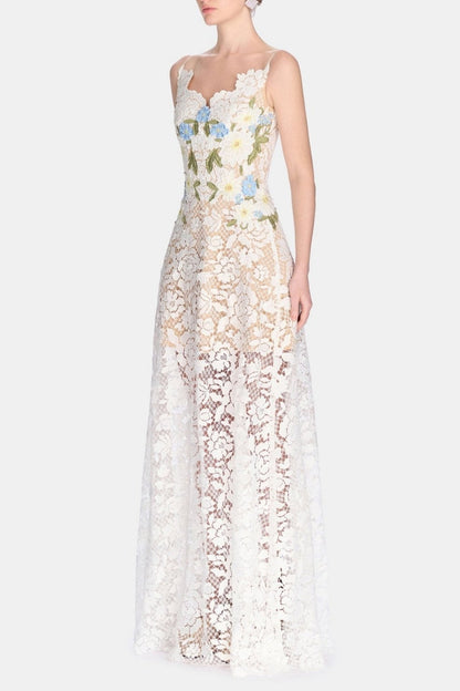 Terrica Floral Lace Maxi Dress