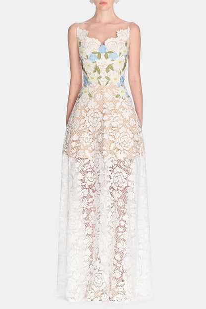 Terrica Floral Lace Maxi Dress