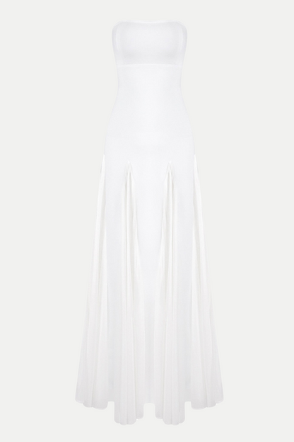 Dimiya Strapless Mesh Maxi Bandage Dress