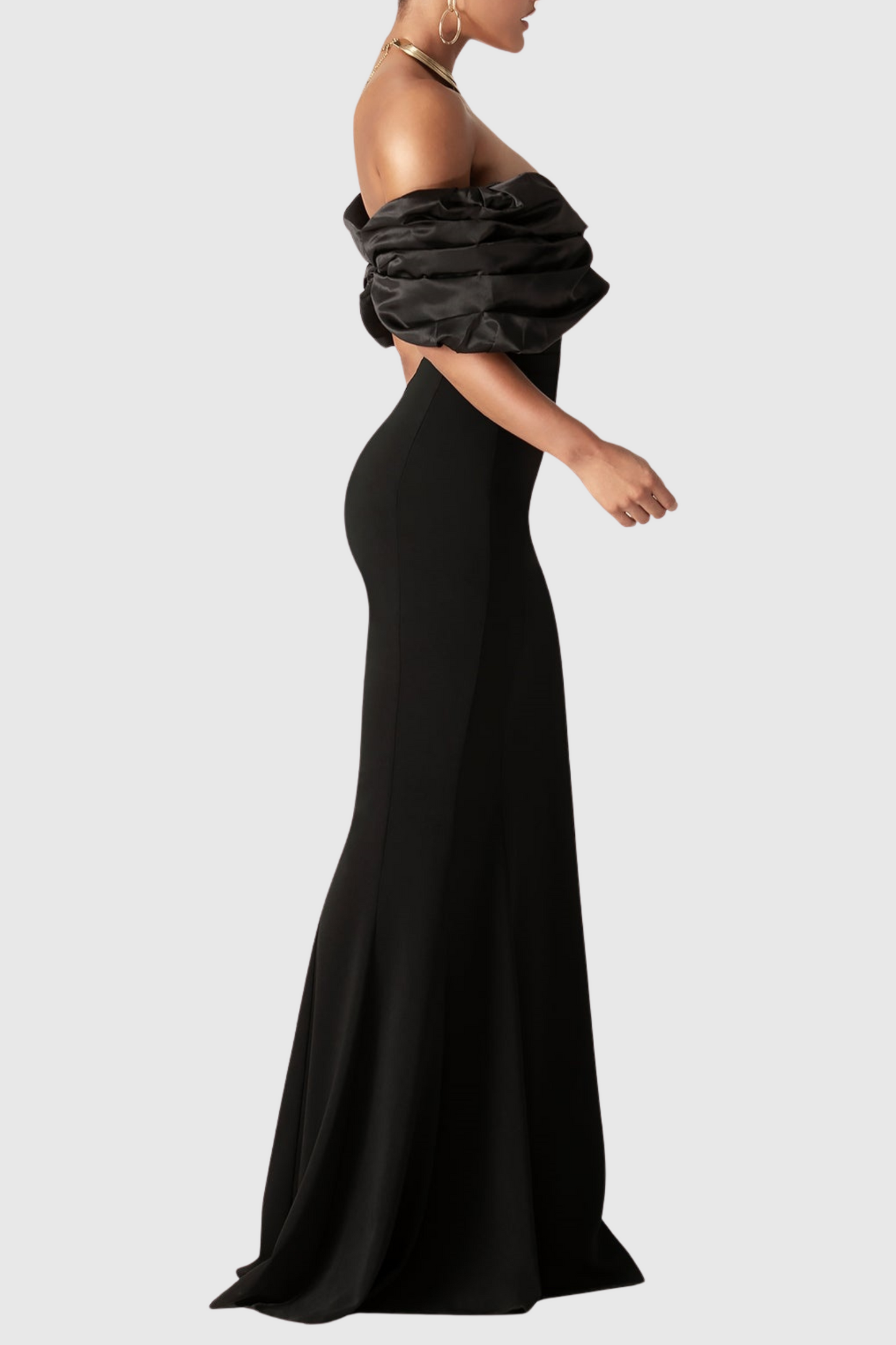 Tonanta Off Shoulder Split Maxi Bandage Dress