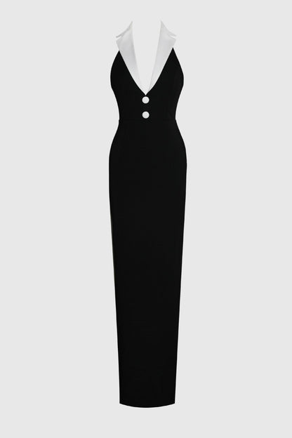 Tsanko Halter Maxi Bandage Dress