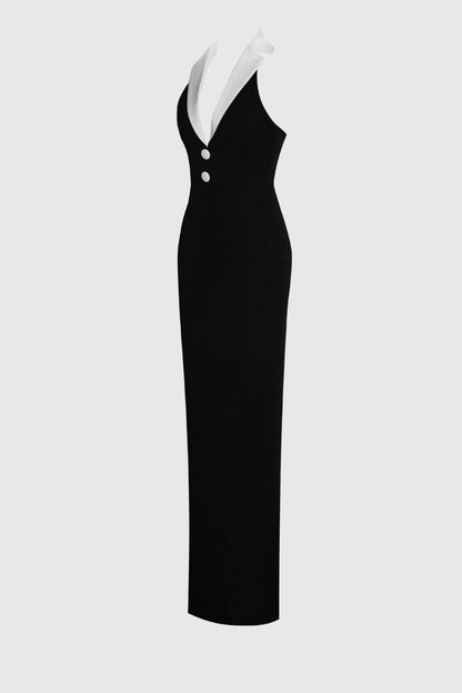 Tsanko Halter Maxi Bandage Dress