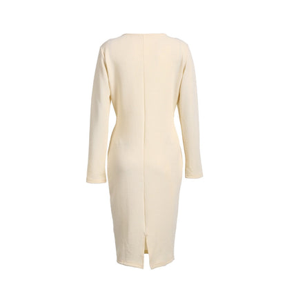 DressBetty - Long Sleeve Deep V-Neck Bandage Bodycon Evening Party Dress Plus Size S-XXL