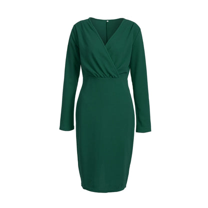 DressBetty - Long Sleeve Deep V-Neck Bandage Bodycon Evening Party Dress Plus Size S-XXL
