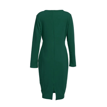 DressBetty - Long Sleeve Deep V-Neck Bandage Bodycon Evening Party Dress Plus Size S-XXL