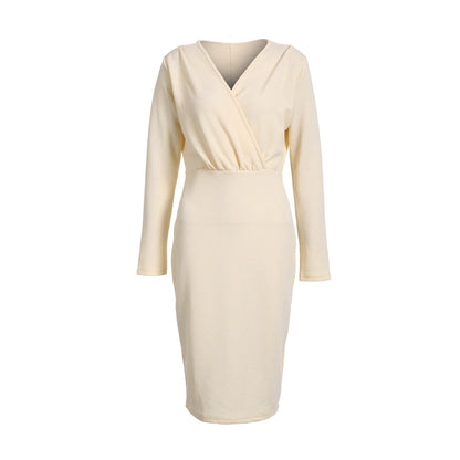 DressBetty - Long Sleeve Deep V-Neck Bandage Bodycon Evening Party Dress Plus Size S-XXL