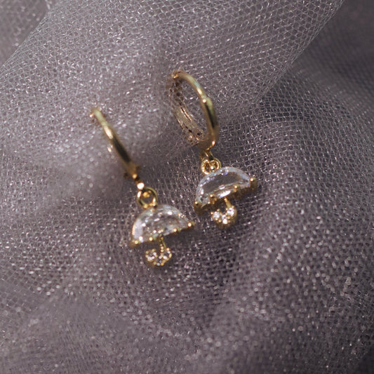Umbrella Zircon Ear Earrings