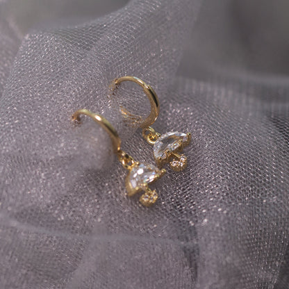 Umbrella Zircon Ear Earrings