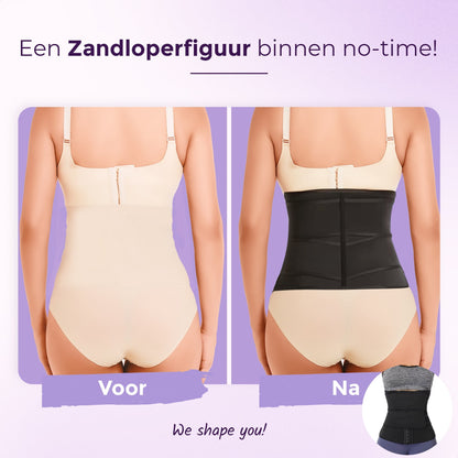 Stylish Waist Trainer Corset with 2 Bands and 3 Rows of Hooks for a Perfect Fit