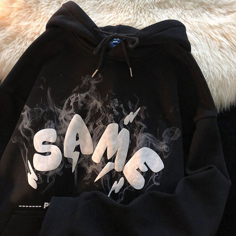 DressBetty - Letter Print Long Sleeve Hoodie