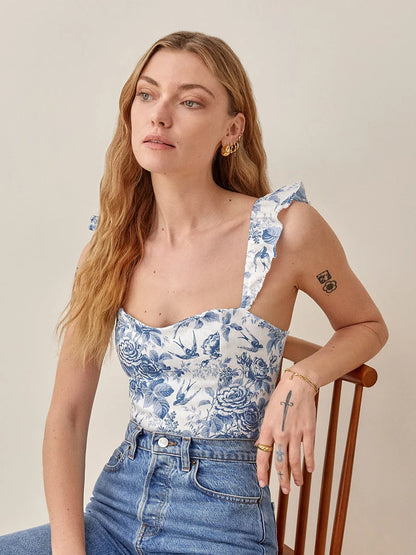 DressBetty - 2024 Elegant Vintage Ruffles Camisole