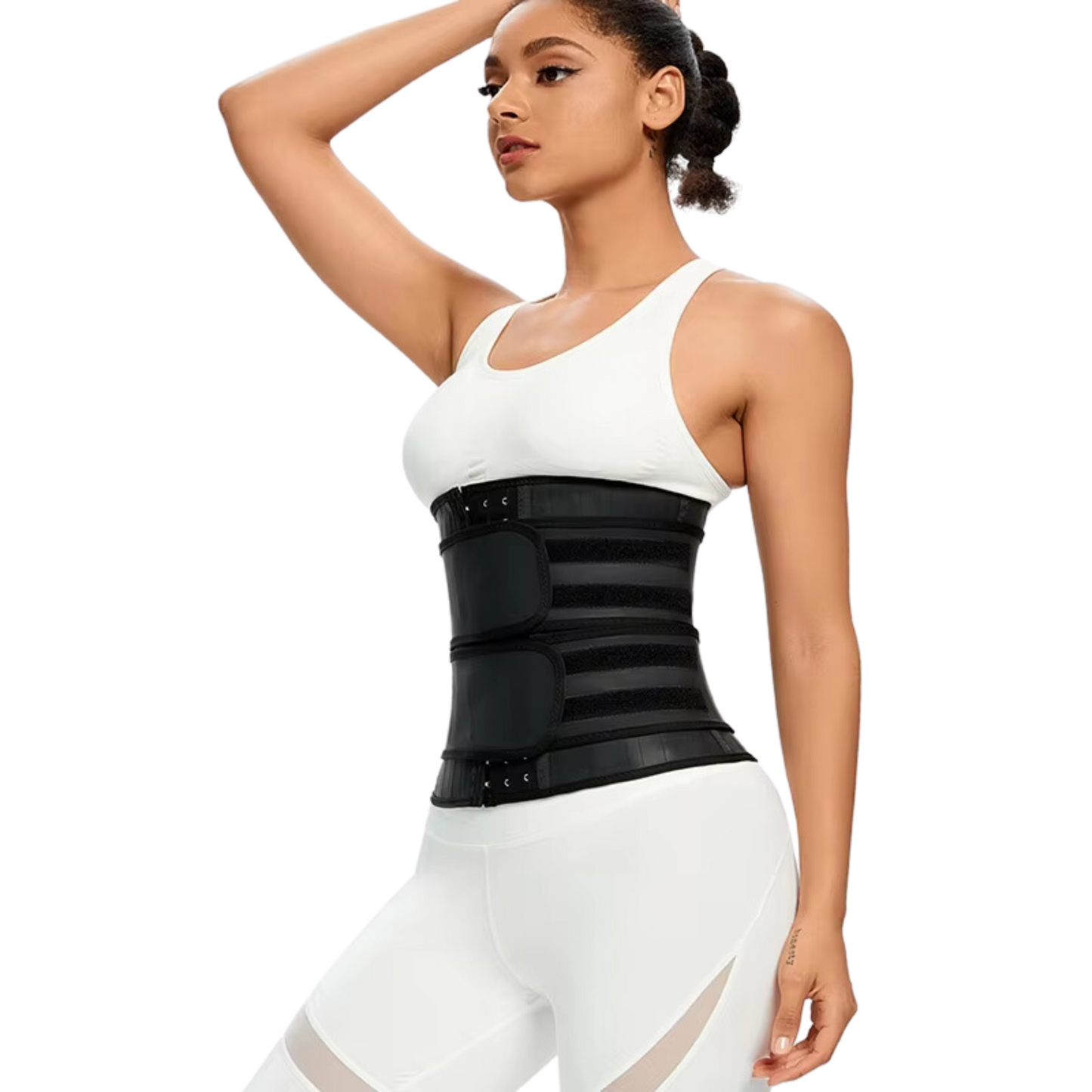 Stylish Waist Trainer Corset with 2 Bands and 3 Rows of Hooks for a Perfect Fit